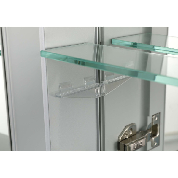 Шкаф зеркальный алюминиевый Aquatek 762x660x134 (AQ7808-MC)