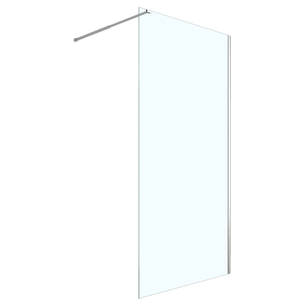 Душевое ограждение Loranto Walk-In 200x70 стекло прозрачное, профиль хром (CS-W04C-70)