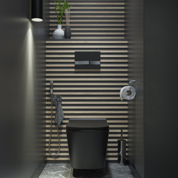 Клавиша смывная Iddis Unifix 006 чёрная (UNI06BCi77)