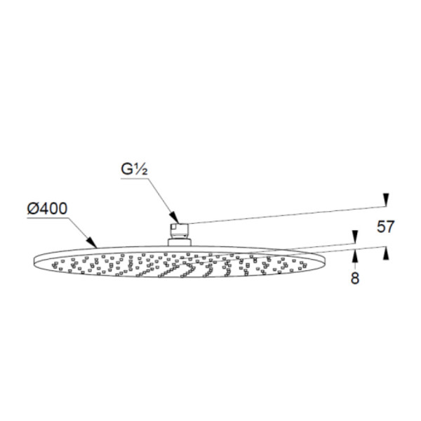 Верхний душ Kludi A-QA 400*400*57 хром (6434005-00)