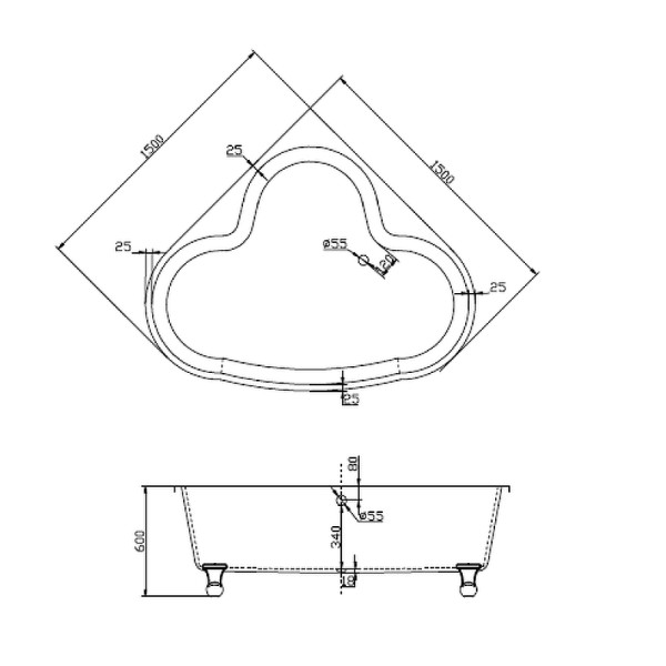 Ванна акриловая BelBagno 150x150 белая (BB07) Ванна акриловая BelBagno 150x150 белая (BB07)