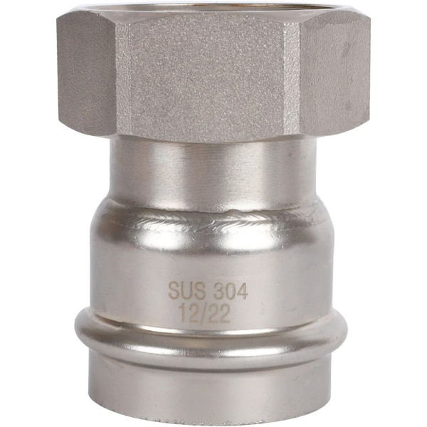 Переход 54х2"B с накидной гайкой Rommer из нержавеющей стали (пресс) (RSS-0026-000542)