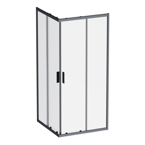 Душевой уголок AM.PM Gem 90x90x195 стекло прозрачное, профиль черный матовый (W90G-403-9090BT)
