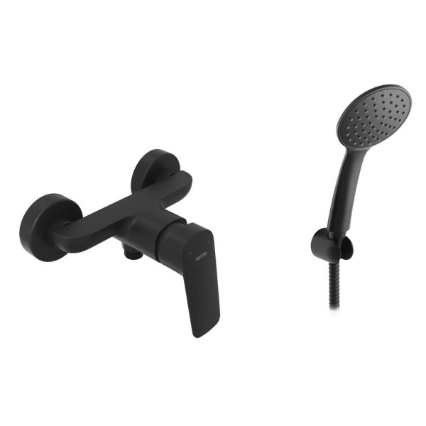 Смеситель для душа Santek Таос с душевым комплектом черный (WH5A20009N001)