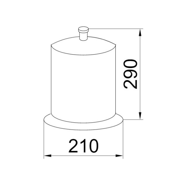 Ведро для мусора Boheme Chiaro 22x22x30 золото (10518)