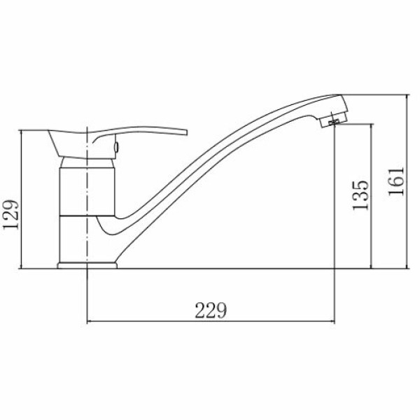 Смеситель для кухни Fashun хром (A4201)