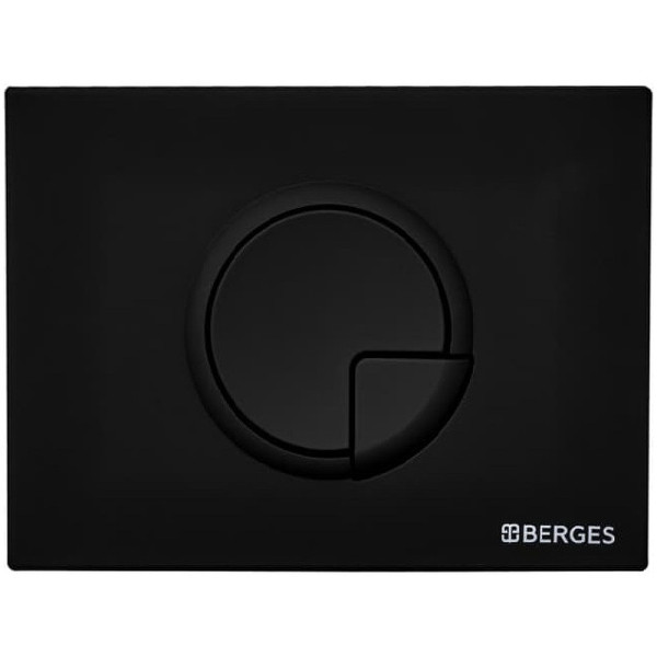 Комплект инсталляция с унитазом Berges Novum c с кнопкой R5 SoftTouch черная, унитаз PUMA Rimless, сиденье Toma Slim SO (043268)