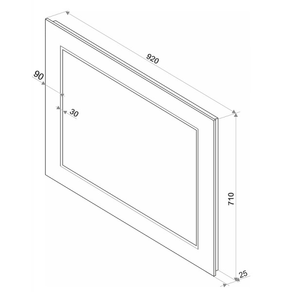 Зеркало с подсветкой Континент Vintage Led 920х710 (ЗЛП27)