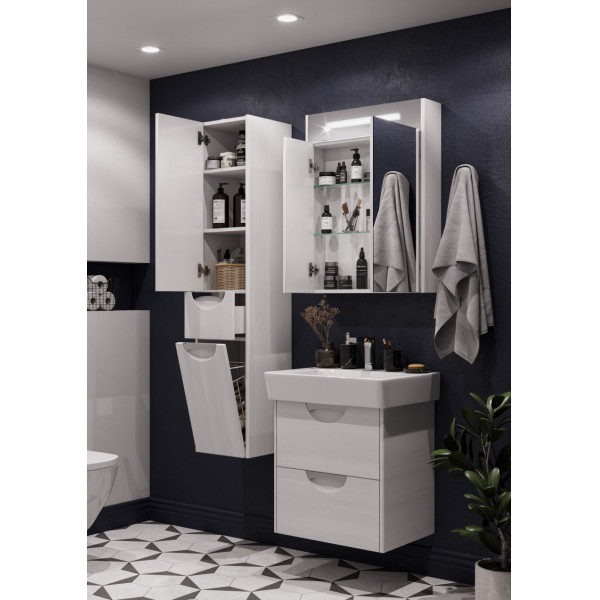 Пенал подвесной Aquaton Сильва 320x310x1500 L дуб полярный (1.A215.6.03S.IW7.L)