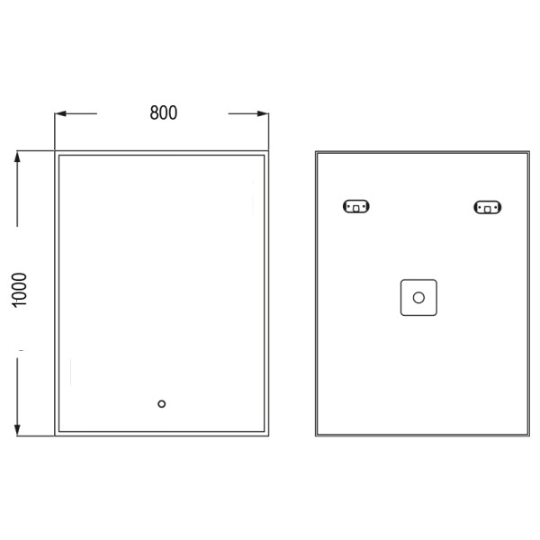 Зеркало Azario Алмина 800х1000 c подсветкой и диммером, сенсорный выключатель (LED-00002315)