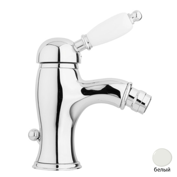 Смеситель для биде Cezares Elite белый, ручка рычаг - металл (ELITE-BSM1-BIO) Смеситель для биде Cezares Elite белый, ручка рычаг - металл (ELITE-BSM1-BIO)