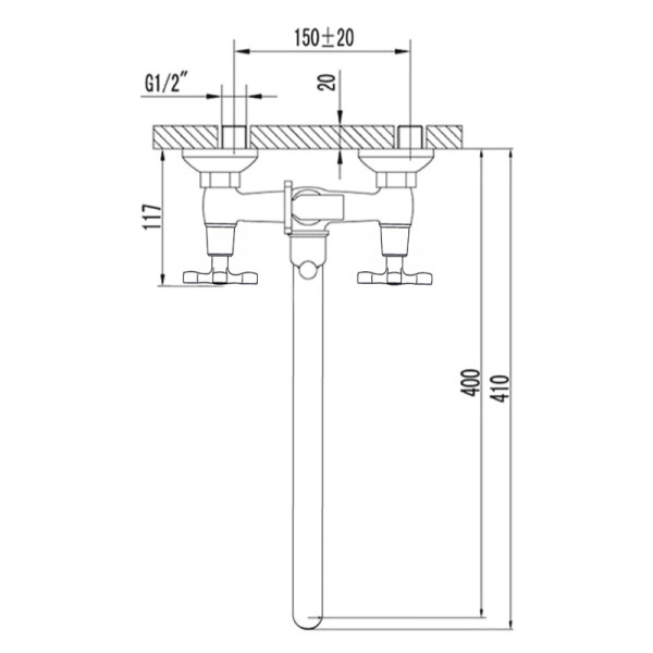 Смеситель для ванны и душа Melodia Galateo Rus с душевым гарнитуром (MDV40241R) Смеситель для ванны и душа Melodia Galateo Rus с душевым гарнитуром (MDV40241R)