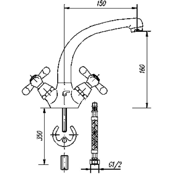 Смеситель для кухни Mofem Treff 114 Cer (140-0137-30)