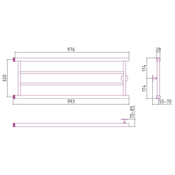 Полотенцесушитель водяной Стилье Минор 0600 320х1000 (2) П хром (00600-3210) Полотенцесушитель водяной Стилье Минор 0600 320х1000 (2) П хром (00600-3210)