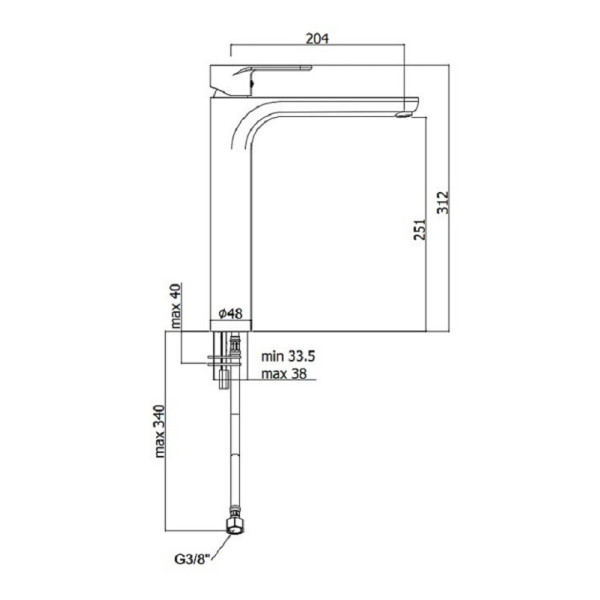 Смеситель для раковины Paffoni Green хром (GR081CR) Смеситель для раковины Paffoni Green хром (GR081CR)