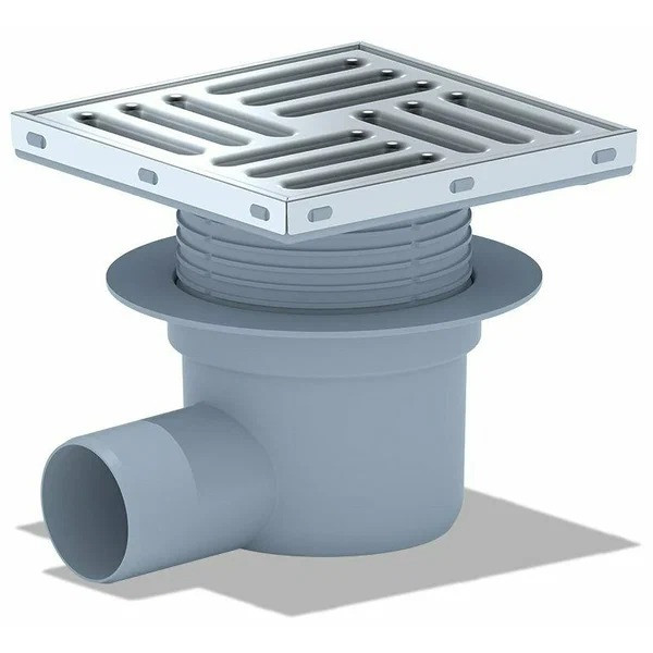 Трап горизонтальный 50 мм. (150*150) АНИ регулируемый, с гидрозатвором (решетка нерж.ст.) АНИ пласт (TA5612) Трап горизонтальный 50 мм. (150*150) АНИ регулируемый, с гидрозатвором (решетка нерж.ст.) АНИ пласт (TA5612)