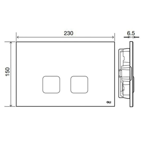 Клавиша смывная Oli Plain черный (70829) Клавиша смывная Oli Plain черный (70829)