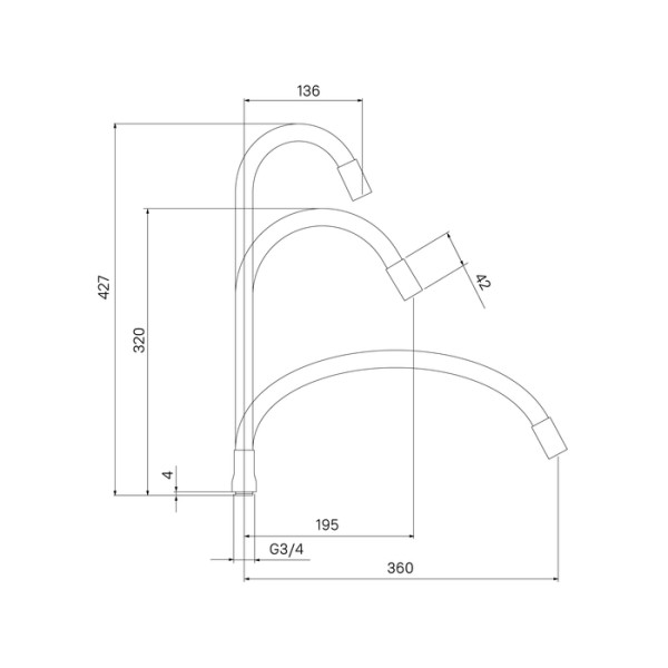 Излив Iddis Optima Home черный (995FB50B5SM)