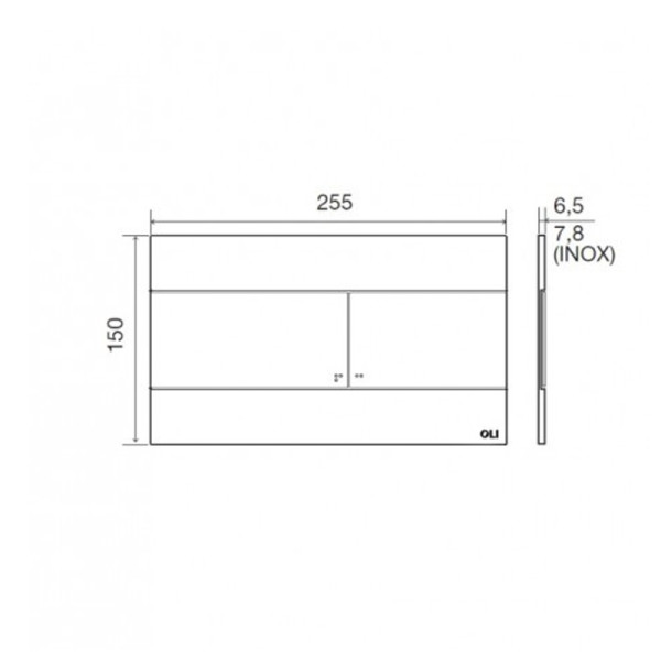 Клавиша смывная Oli Slim хром матовый (CG23000010197/CG23000018039)