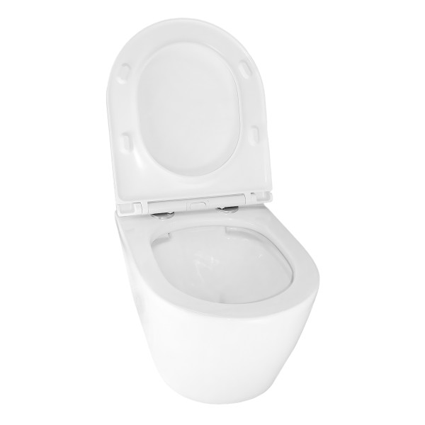 Инсталляция для подвесного унитаза Azario Forte+подвесной унитаз Azario UNO +клавиша Azario Forte, хром глянцевый (AZ-100-100F+AZ-2380+AZ-100-020F)