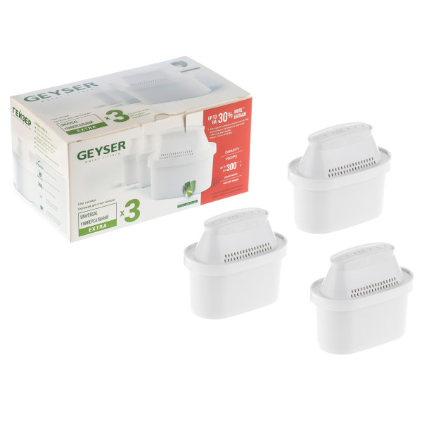 Набор картриджей Экстра 401 для фильтра-кувшина Гейзер Гелиос (3 шт.) (50096)