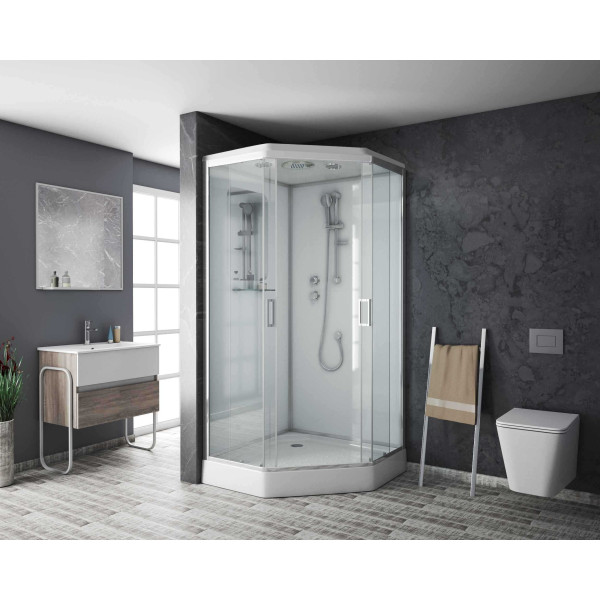 Душевая кабина Niagara Premium 900*900*2200 стекло прозрачное, профиль хром (NG-6001-01D) Душевая кабина Niagara Premium 900*900*2200 стекло прозрачное, профиль хром (NG-6001-01D)
