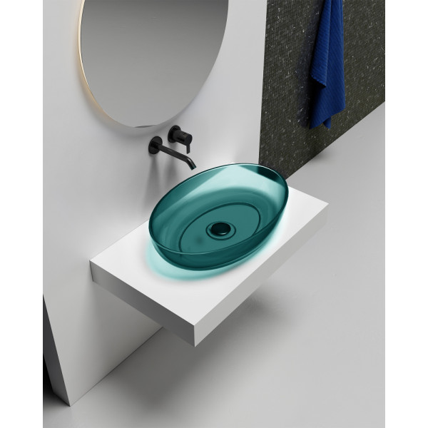 Раковина накладная Abber Kristall 600x400 бирюзовый (AT2801Aquamarin) Раковина накладная Abber Kristall 600x400 бирюзовый (AT2801Aquamarin)