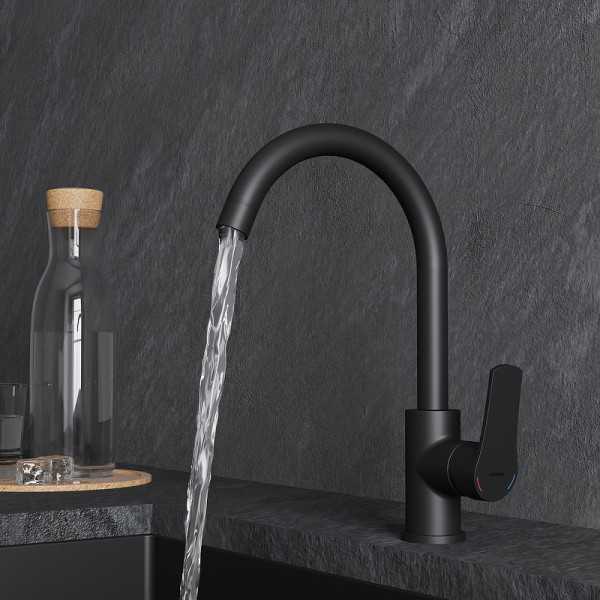 Смеситель для кухни Milardo Meal черный (M01BLJ0M05)