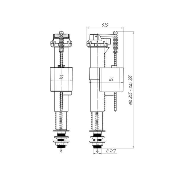Клапан впускной нижний подвод 1/2" АНИ (с пластиковым штуцером) АНИ пласт (WC5510) Клапан впускной нижний подвод 1/2" АНИ (с пластиковым штуцером) АНИ пласт (WC5510)