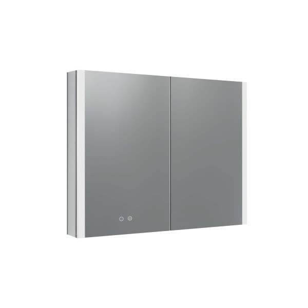 Шкаф зеркальный алюминиевый Aquatek с подсветкой 800x700x133 антизапотевание (AQ7809-MLC)