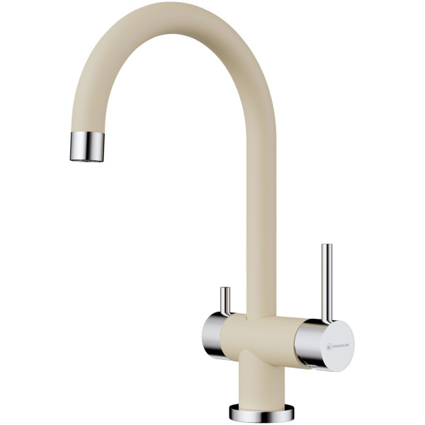 Смеситель для кухни Omoikiri Yamada-P-BE с переключателем на фильтр ваниль (4974397)