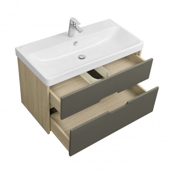 Тумба подвесная Aquaton Оливия 882x427x497 грей, дуб ойстер (1.A254.4.01O.LUG.0) Тумба подвесная Aquaton Оливия 882x427x497 грей, дуб ойстер (1.A254.4.01O.LUG.0)