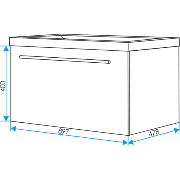 Тумба подвесная 1Marka Соната 897*478*400 белая (У51043) Тумба подвесная 1Marka Соната 897*478*400 белая (У51043)