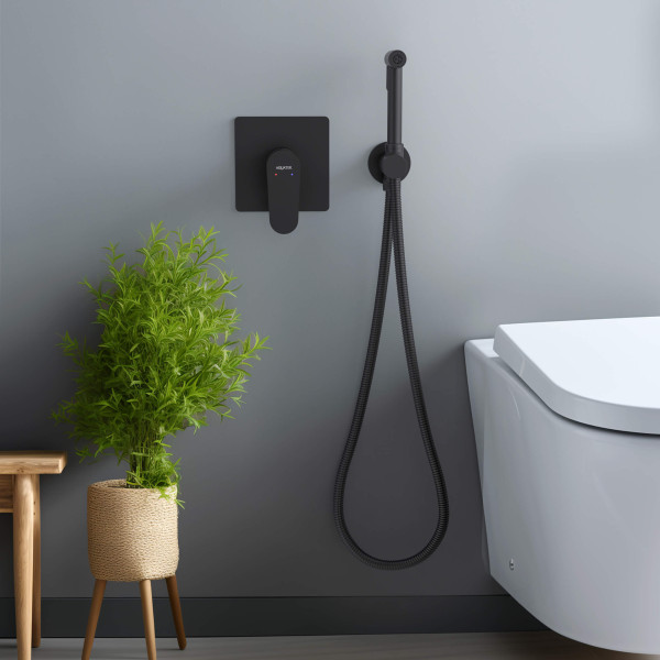 Смеситель с гигиеническим душем Aquatek Оберон черный матовый (AQ1219MB) Смеситель с гигиеническим душем Aquatek Оберон черный матовый (AQ1219MB)