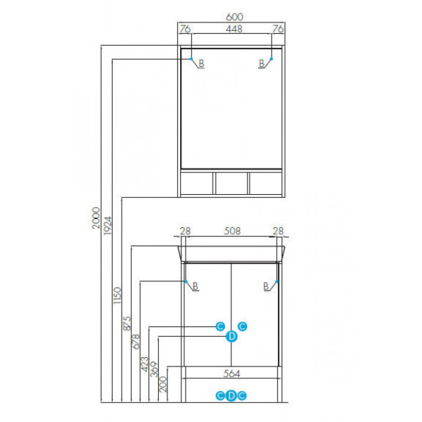 Зеркало Aquaton Йорк 600x115x850 белый, выбеленное дерево (1.A170.1.02Y.OAY.0)