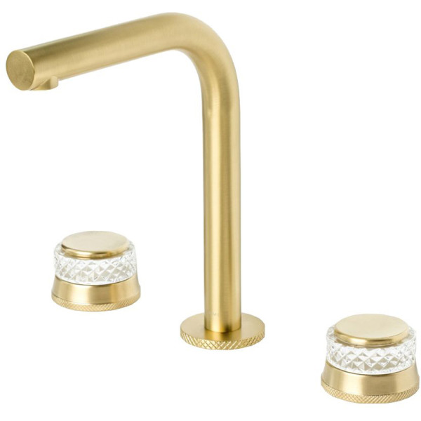 Смеситель для раковины на 3 отв.Boheme AURA MG (золото-матовый) (152-MG-A)