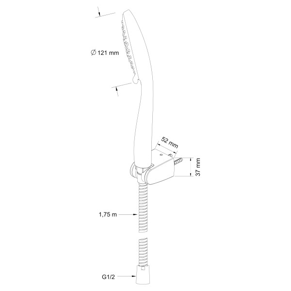 Душевой гарнитур Swedbe Calypso хром/белый (5088)