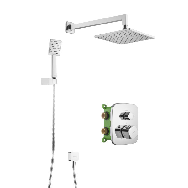 Система душевая Swedbe Platta встраиваемая на 2 выхода хром (5559) Система душевая Swedbe Platta встраиваемая на 2 выхода хром (5559)