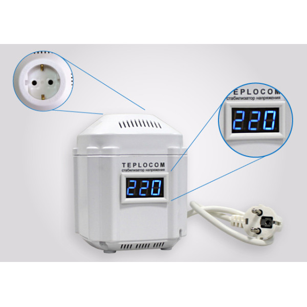 Стабилизатор напряжения для котла TEPLOCOM ST-222/500-И Стабилизатор напряжения для котла TEPLOCOM ST-222/500-И