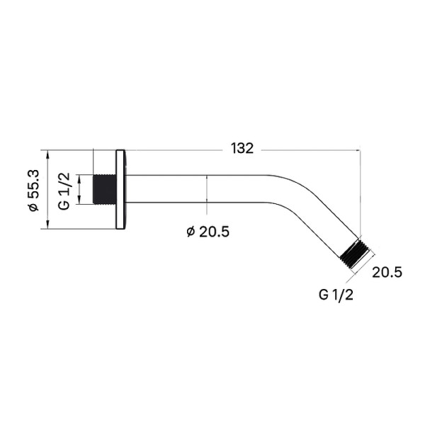Кронштейн для верхнего душа Iddis Optima Home хром (001MINSi61)