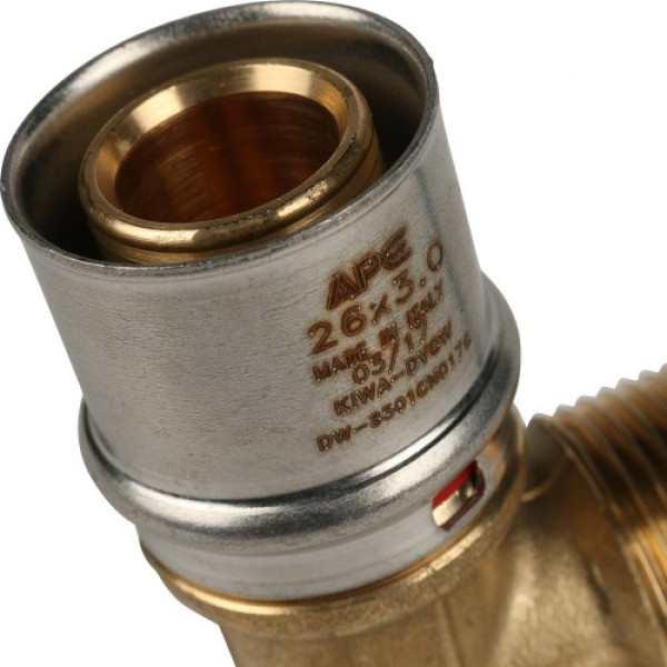 Соединение угловое 26*3/4"Н Stout (пресс) SFP-0011-003426 Соединение угловое 26*3/4"Н Stout (пресс) SFP-0011-003426
