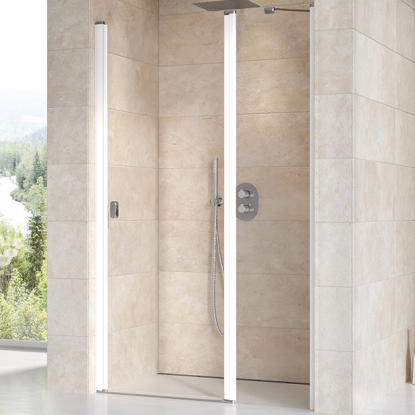 Дверь душевая Ravak Chrome 120x195 стекло прозрачное, профиль белый (0QVGC10Z1)