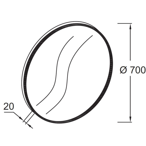 Зеркало Jacob Delafon Odeon Rive 70 см лакированная рама черный сатин (EB1177-S14)