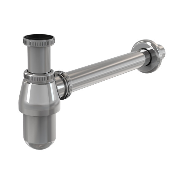 Сифон для раковины Alcaplast DN32 с накидной гайкой 5/4" металл хром (A431)