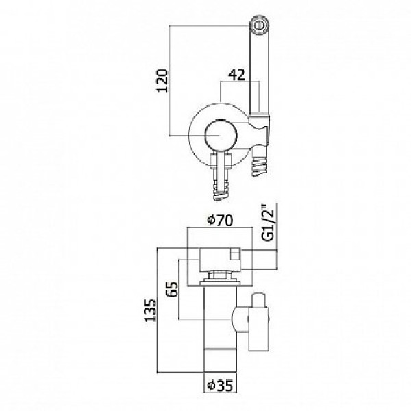 Смеситель с гигиеническим душем Paffoni Tweet Round черный (ZDUP110NO)