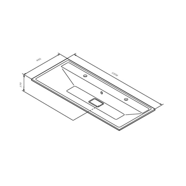 Раковина встраиваемая AM.PM Inspire 2.0 120x49 белый матовый (M50AWPX1201WG)