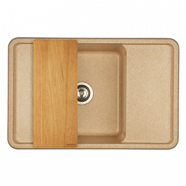 Мойка для кухни врезная Aquaton Беллис 510x780x250 песочный (1.A725.0.32B.S22.0)