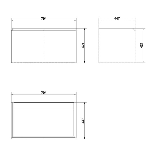 Тумба подвесная Cersanit Colour белый (64259) Тумба подвесная Cersanit Colour белый (64259)