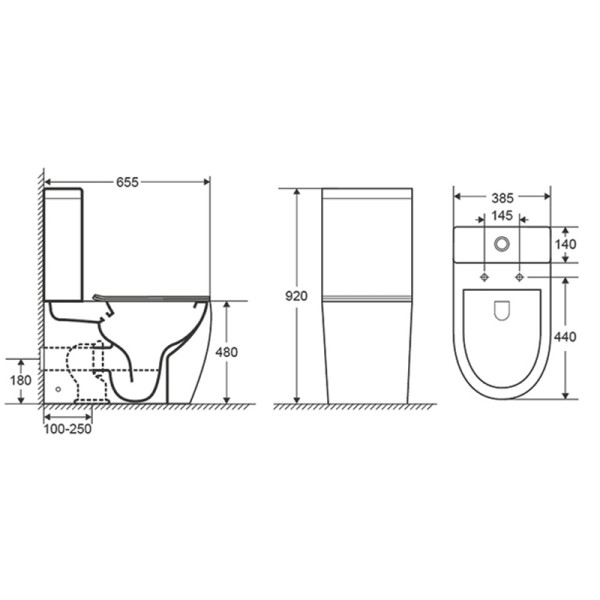 Унитаз напольный Mirada безободковый с бачком и сиденьем микролифт 655х385х920 (AZ-1289A) Унитаз напольный Mirada безободковый с бачком и сиденьем микролифт 655х385х920 (AZ-1289A)