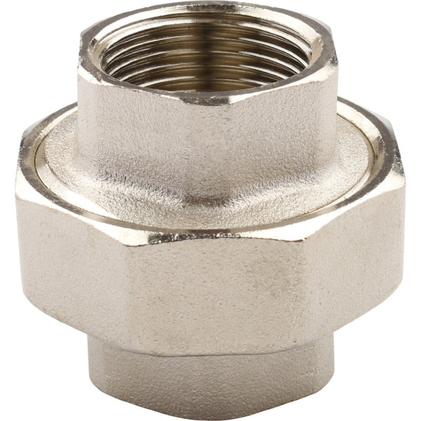 Сгон прямой (американка) 1/2" ВВ Tiemme (никель) 1500374 / 1557N000404 Сгон прямой (американка) 1/2" ВВ Tiemme (никель) 1500374 / 1557N000404